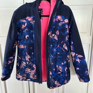 Storm Jacket with Pink and Blue Floral Design